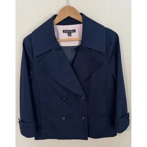 Brooks Brothers Women's Cotton Poly Nautical Jacket Size 10 Navy Chic Old Money‎